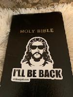 4:0 Windshield sticker - I’ll be back (Jesus)