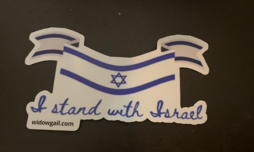 4:03 Windshield Sticker - I stand with Israel Banner style